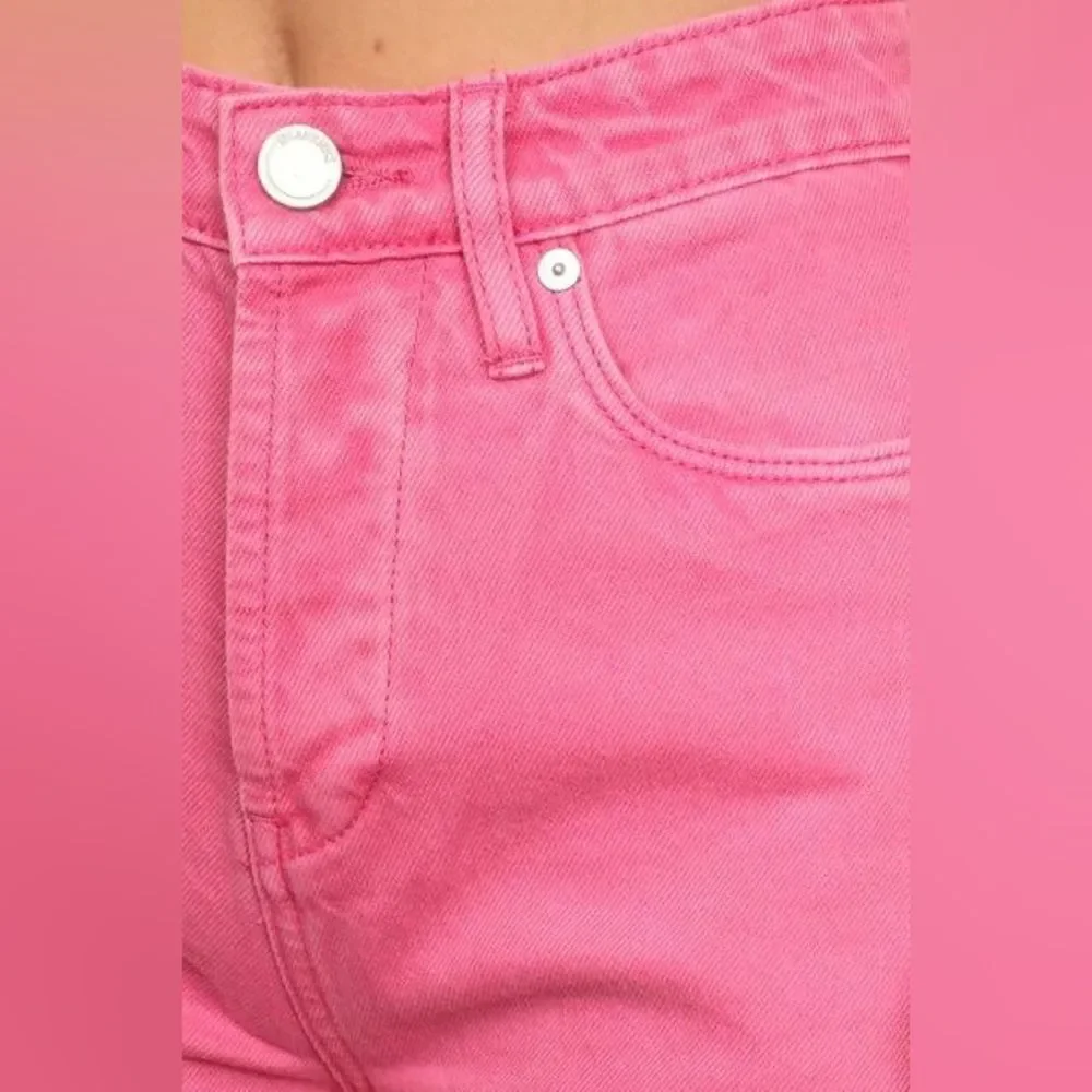 Blank NYC | The Baxter Pink Denim High-Waisted Straight Jeans